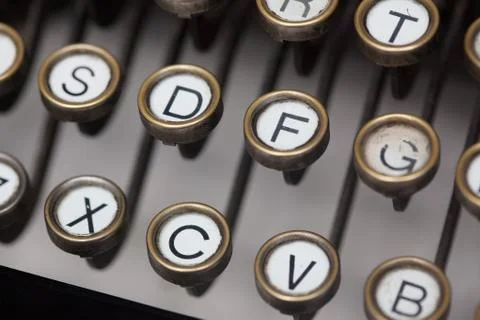 Detail of an old typewriter Stock Photos