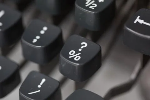 Detail of an old typewriter Stock Photos