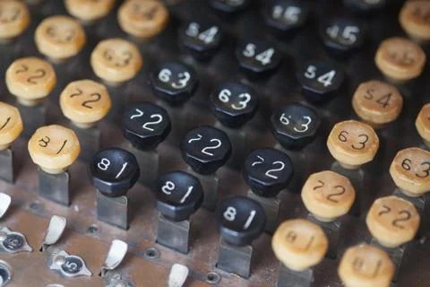 Detail of an old typewriter Stock Photos