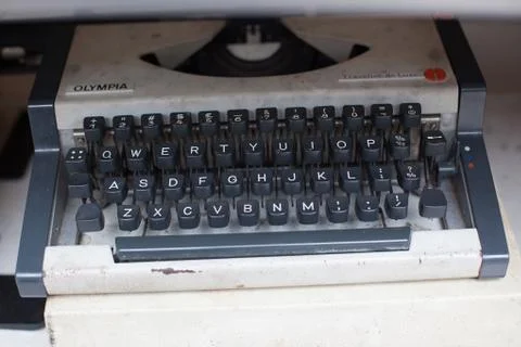 Detail of an old typewriter Stock Photos