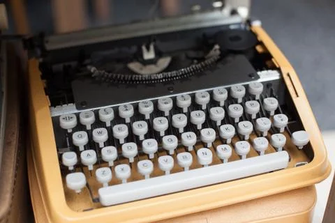 Detail of an old typewriter Stock Photos