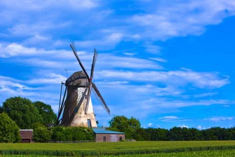 Detail of a old windmill Stock Photos