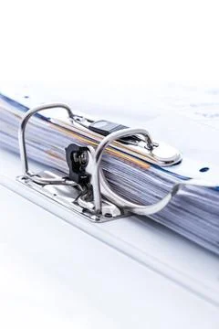 Detail of open folder filled with documents Detail of open folder filled w... 스톡 사진