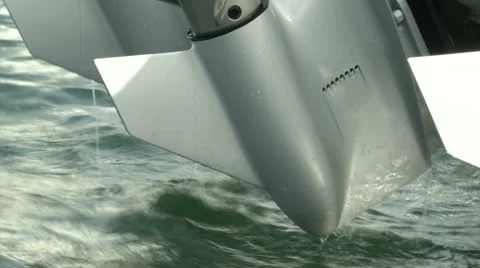 Detail of outboard engine Stock Footage 52783666
