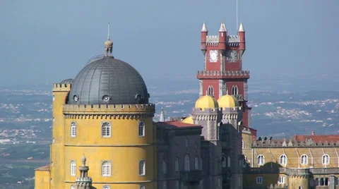 Detail on Palacio de Pena Stock Footage 33312912