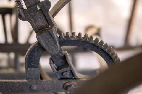 Detail of parts of old machine Stock Photos