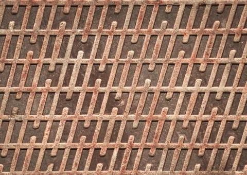 Detail of pattern on rust iron Stock Photos