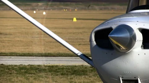 Detail of a plane with a propeller Video stock 85009926