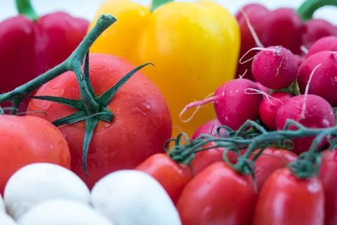 Detail of raw vegetables Stock Photos