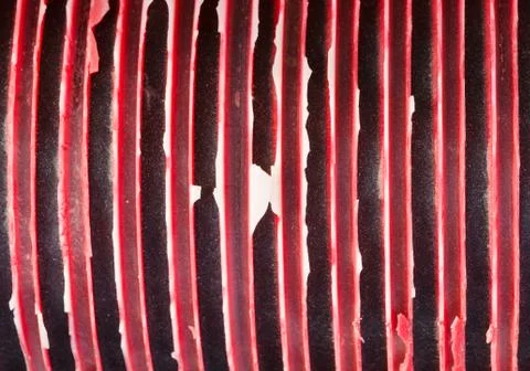 Detail of red plastic pipe texture pattern. Stock Photos