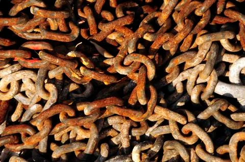 Detail of rusty chains Stock-Fotos