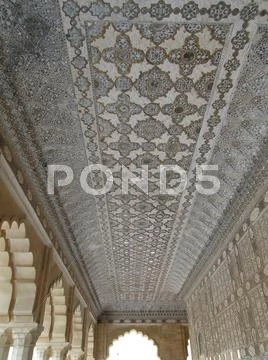 Detail, sheesh mahal, mirrored palace Stock Photos