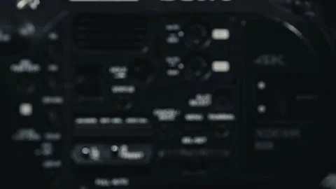 Detail shot of a broadcast camera side panel with various knobs and 動画素材 130237893