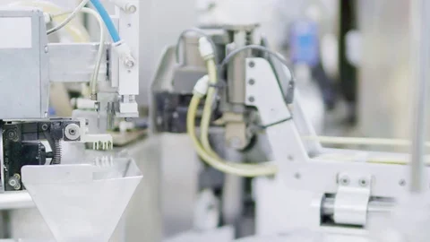 Detail shot inside an automobile electronics manufacturing plant. Car Industry Stock Footage 83613965