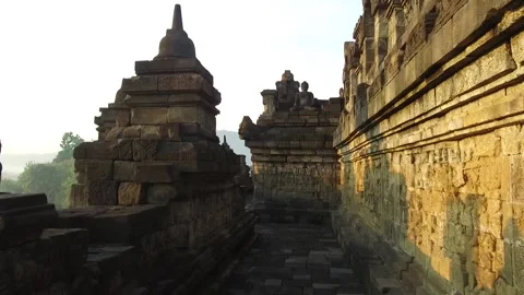 Detail Shots of Borobudur Temple in Java, Indonesia3 Stock Footage 131151573