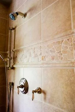 Detail of Shower Knobs Stock Photos