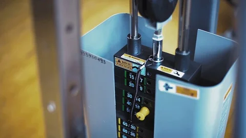 Detail of a simulator in the gym Stock Footage 78168868