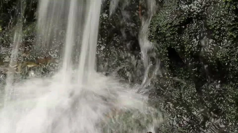 Detail of a small Waterfall Stock Footage 32630407