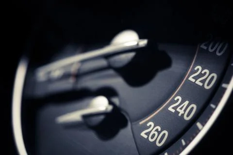 Detail of speedometer Stock Photos