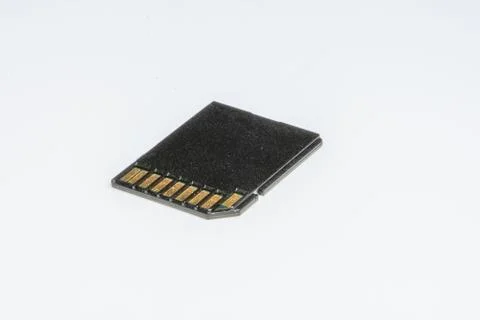 Detail of a storage memory, visible electrical contacts Stock Photos