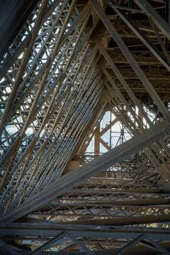 Detail of the structure of the Eiffel Tower detail of the structure of the... 写真素材