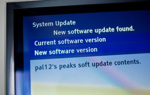 Detail of the system update software Foto stock