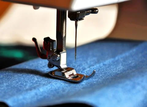 Detail of technology sewing machine Stock Photos
