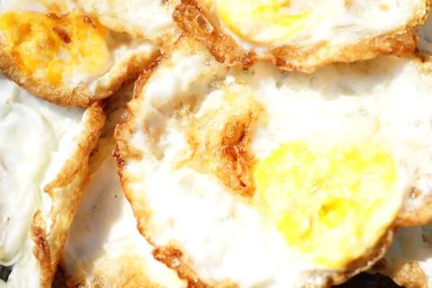 Detail of the texture of Fried Eggs Stock Photos