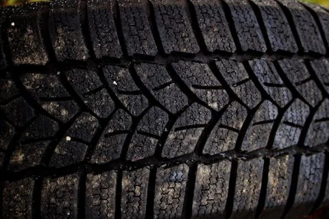 Detail of tire - winter pattern. Stock Photos
