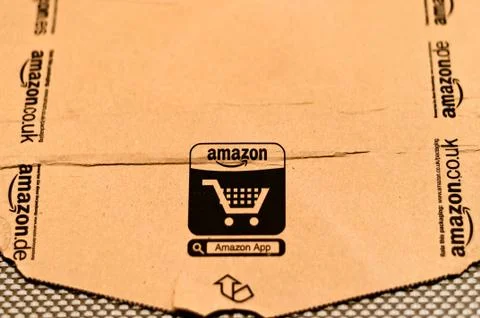 Detail of typical Amazon package Stock Photos