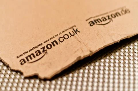 Detail of typical Amazon package Stock Photos
