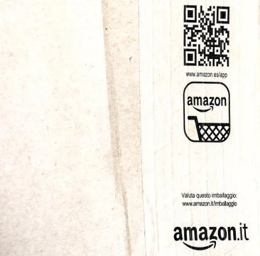 Detail of typical Amazon package 写真素材