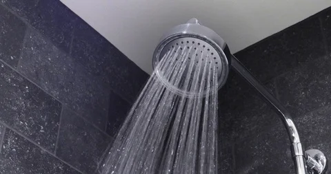Detail of Upscale Shower Head  	 Stock Footage 113956815