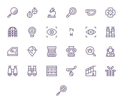 Detail Vector Icon Library with 25 Regular Line Retina Ready Pixel Optimize.. イラスト素材