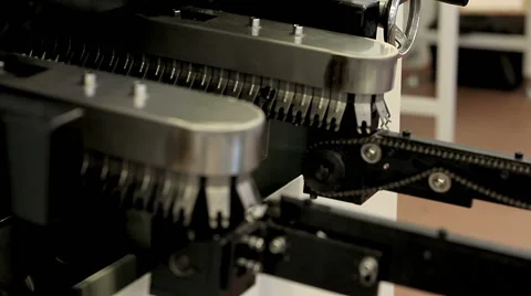 Detail view of Automated machine at work in factory Stock-Footage 50304056