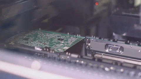 Detail view of Automated machine at work in factory Stock-Footage 50304684