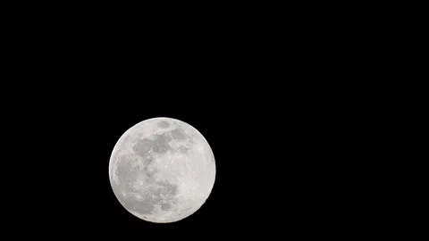 Detail view of moon on black background. Stock Footage 105284780