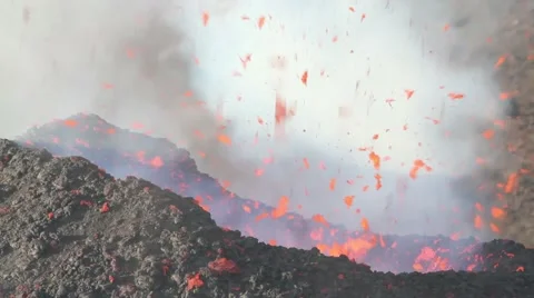 Detail volcanic explosion Stock Footage 42263240