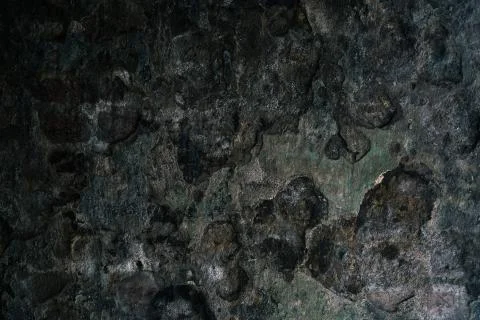 Detail of a wall destroyed by fire Stock Photos