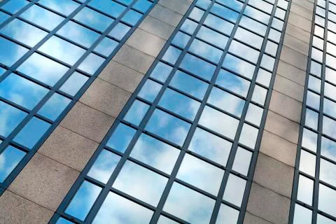 Detail of the wall with reflections Stock Photos