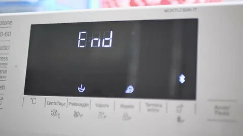 Detail of Washing machine display Stock Footage 201073356