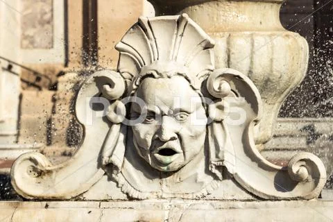 Detail of the water fountain Stock Photos