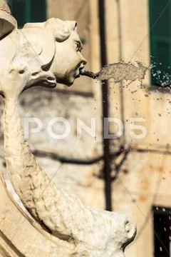 Detail of the water fountain Stock Photos