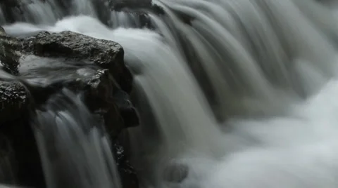 Detail of a waterfall - 01 Stock Footage 1000133
