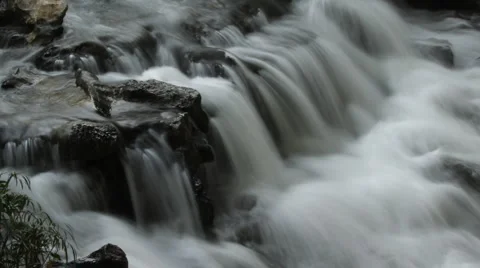 Detail of a waterfall - 02 Stock Footage 1000131