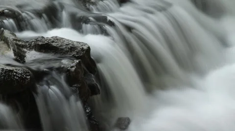 Detail of a waterfall - 04 Stock Footage 1014542