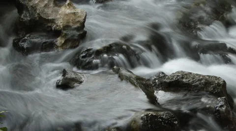 Detail of a waterfall - 06 Stock Footage 1006459