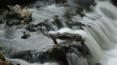Detail of a waterfall - 08 Stock Footage 1000992