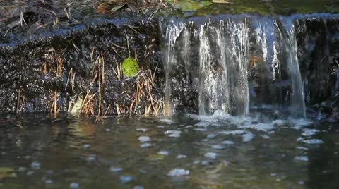 Detail of a waterfall Stock Footage 10571879