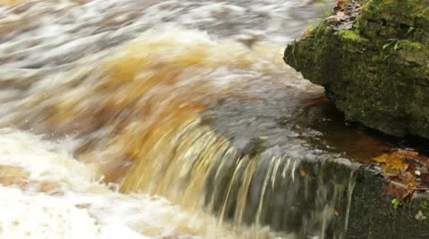 Detail of a waterfall Stock Footage 10579089